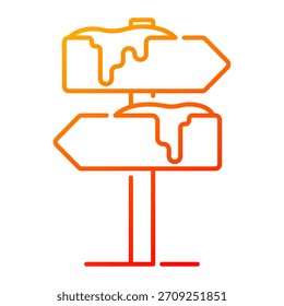 Direction sign icon. arrow, guide, navigation, signpost, path, direction, travel, road, pointer, symbol