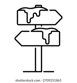 ícone de sinal de direção. seta, guia, navegação, placa de sinalização, caminho, direção, viagem, estrada, ponteiro, símbolo