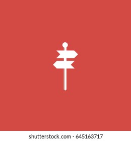 direction sign icon. sign design. red background