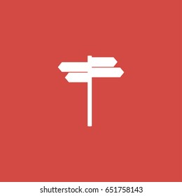 direction sign icon. sign design. red background