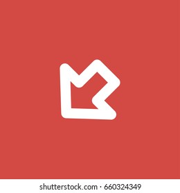 direction sign icon. sign design. red background
