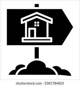 Direction Sign Icon Element For Design