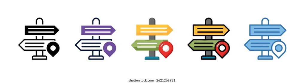 Elemento de icono de signo de dirección para diseño