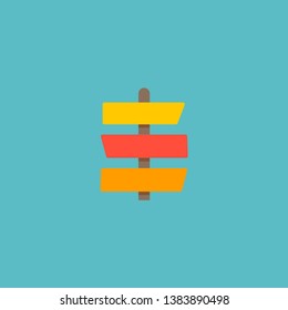 Direction sign icon flat element. Vector illustration of direction sign icon flat isolated on clean background for your web mobile app logo design.