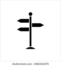 icono de señal de dirección. Para la Ilustración vectorial del logotipo de la colección gráfica y del Diseño web. Aislado sobre fondo blanco.