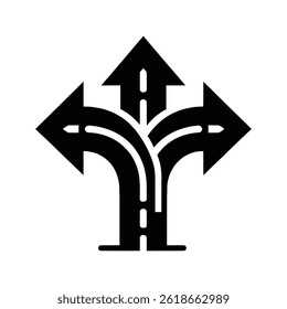 Direction Sign Icon Showing Multiple Paths and Choices - Powered by Shutterstock - Get 15% off with code: PIKWIZARD15