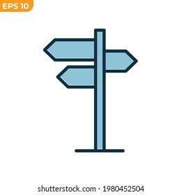 direction sign icon symbol template for graphic and web design collection logo vector illustration