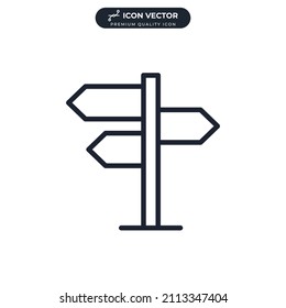 Direction sign icon symbol template for graphic and web design collection logo vector illustration