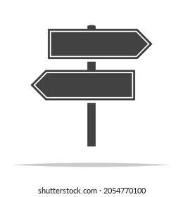 Icono de signo de dirección vector transparente aislado
