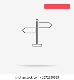 Direction sign icon. Vector concept illustration for design.