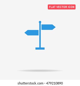 Direction sign icon. Vector concept illustration for design.