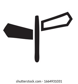 Direction sign icon. vector graphics