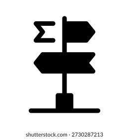 Direction Sign Icon Vector Symbol Design Illustration