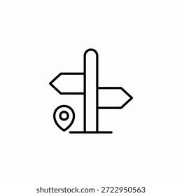 Vector de signo de dirección Icono de ubicación