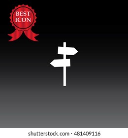 Direction Sign Single Icon