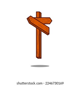 diseño vectorial de signo de dirección en fondo blanco