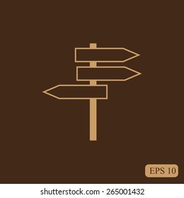 Direction sign vector icon