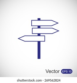 Direction sign vector icon