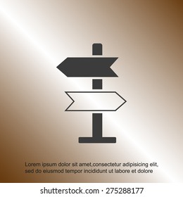 Direction sign vector icon