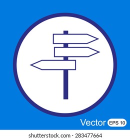 Direction sign vector icon