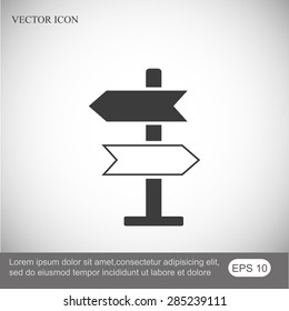 Direction sign vector icon