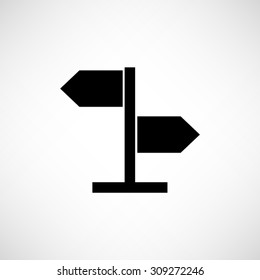 direction sign - vector icon