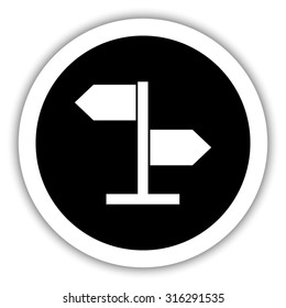 direction sign - vector icon