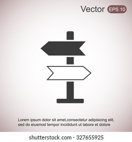 Direction sign vector icon. 