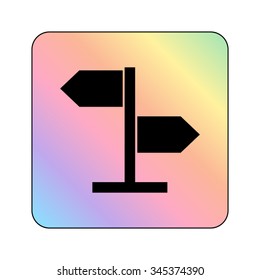 direction sign - vector icon