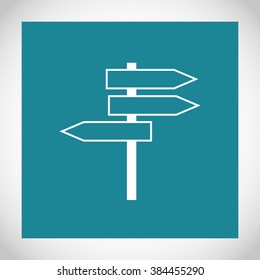 Direction sign vector icon. 