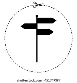 direction sign vector icon