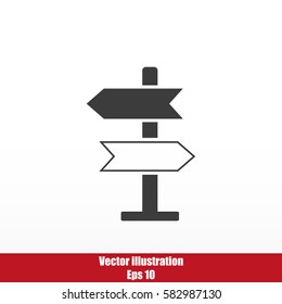Direction sign vector icon. 