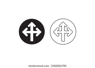 direction sign vector silhouette isolated in white background