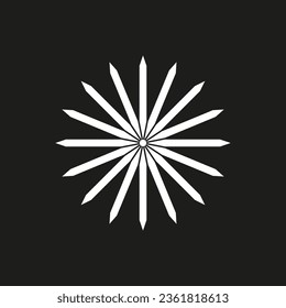 Richtungszeichen über den Kompass, Pfeilsymbol. Vektorgrafik. EPS10.