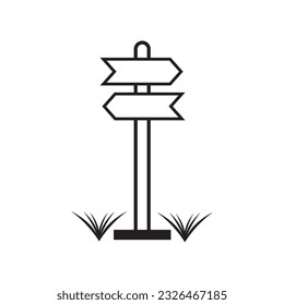 direction signboard icon logo vector design template