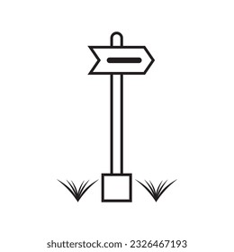 plantilla de diseño vectorial del icono de la señal de dirección