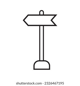 plantilla de diseño vectorial del icono de la señal de dirección