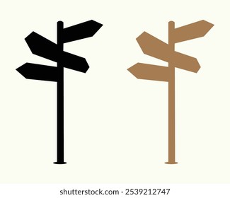 Direction signpost icon. Road direction icon vector illustration. Traffic direction or signal icon vector