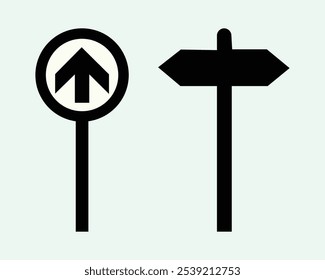 Direction signpost icon. Road direction icon vector illustration. Traffic direction or signal icon vector