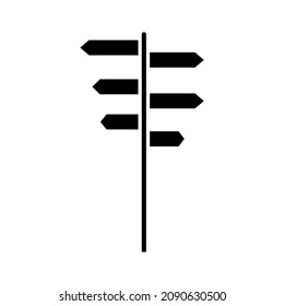 Direction signpost icon vector in trendy