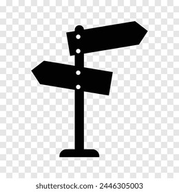 Direction, Signpost, Signboard. Side of a road. Arrow Compass Maps. Street sign. Mental Health Quizzes. Guidepost, Roadmap. Vector illustration. Eps file 38.