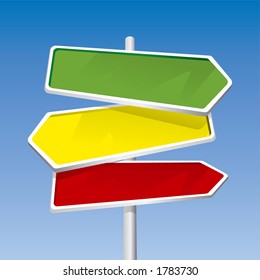 Direction Signs (editable vector) - also available rasterized jpeg in this gallery