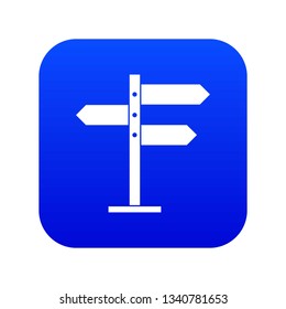 Direction signs icon digital blue for any design isolated on white vector illustration