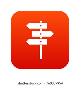Direction signs icon digital red for any design isolated on white vector illustration
