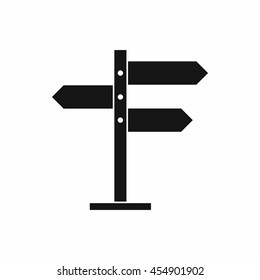 Direction signs icon in simple style isolated vector illustration