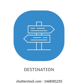 Direction signs linear icon concept. Direction signs line vector sign, symbol, illustration.