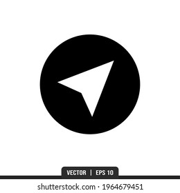 Direction Silhouette icon vector, illustration logo template in trendy style. Suitable for many purposes.