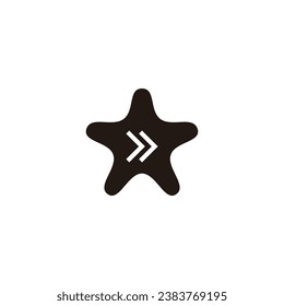Direction in Star, geometric symbol simple logo vector