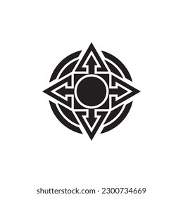 direction star  logo modern sign template. stylish tattoo.