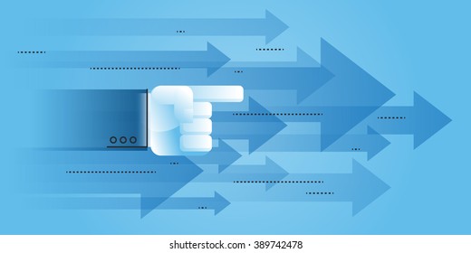 Direction to success. Flat line design business concept for website banner Modern vector illustration for web design, marketing and print material.